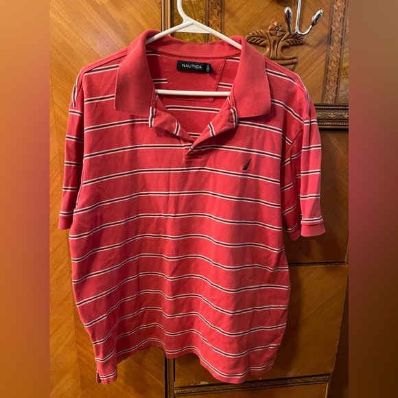 Nautica orange striped polo shirt Size XL - Picture 4 of 4